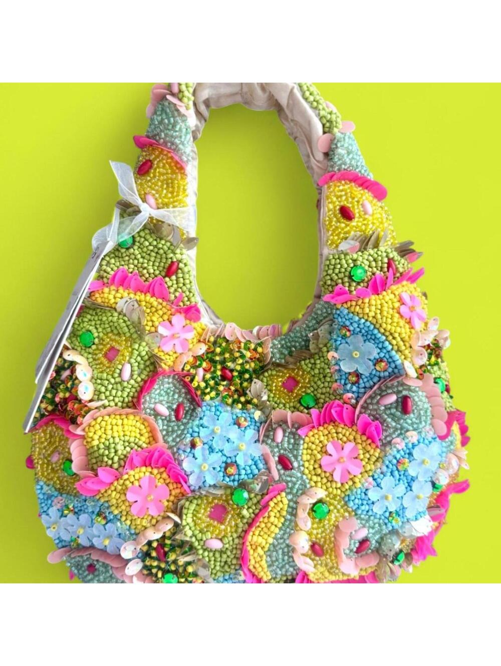TikTok Viral Floral Beaded Bag with Sequins